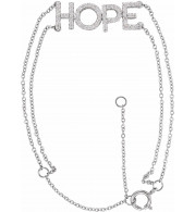 14K White 1/4 CTW Diamond Hope 5-7 Bracelet - 653614601P