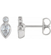 Platinum 1/3 CTW Diamond Bezel-Set Earrings - 86859603P