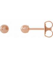 14K Rose 3 mm Ball Earrings - 208651018P