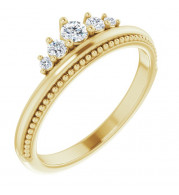 14K Yellow 1/5 CTW Diamond Stackable Crown Ring - 123818601P