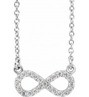 Platinum 1/8 CTW Diamond Infinity 16 1/2 Necklace - 6821084405P