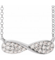 14K White 1/6 CTW Diamond Infinity-Inspired 15-17 Necklace - 65346760000P