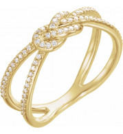 14K Yellow 1/5 CTW Diamond Knot Ring - 123097601P