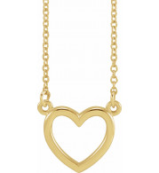 14K Yellow 10.8x10 mm Heart 16 Necklace - 858741018P