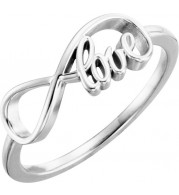 14K White Love Infinity-Inspired Ring - 51380102P