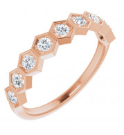 14K Rose 1/3 CTW Diamond Stackable Ring - 71876612P