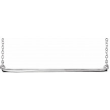 14K White Straight Bar 16-18 Necklace - 860481001P