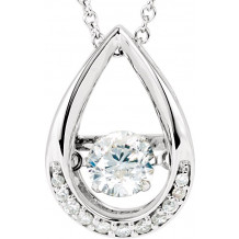 14K White 1/8 CTW Diamond Mystarau00ae 18 Necklace - 65128660000P
