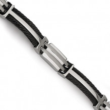 Chisel Black Titanium 8.5 Inch Bracelet
