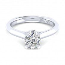 Gabriel & Co 14K White Gold Rina Solitaire Diamond Engagement Ring - ER8177O4W4JJJ