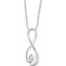 14K White 1/6 CTW Diamond Infinity-Inspired 16-18 Necklace - 65272360002P