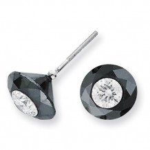 Quality Gold 14k White Gold 4.00ct. Black And White Diamonds Stud Earrings AAA Quality