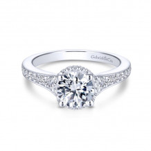 Gabriel & Co. 14k White Gold Infinity Straight Engagement Ring - ER13857R4W44JJ