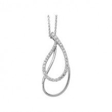 14K White 5/8 CTW Diamond Paisley 18 Necklace - 6603760001P