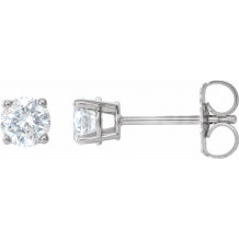14K White 3/4 CTW Diamond Earrings - 187470193P