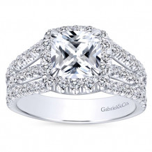 Gabriel & Co. 14k White Gold Contemporary Halo Engagement Ring - ER8903W44JJ