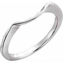 14K White Matching Band for 5.8 mm Ring - 12697205636P