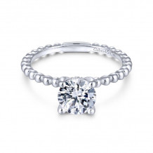 Gabriel & Co. 14k White Gold Contemporary Solitaire Engagement Ring - ER13912R4W44JJ