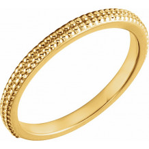 14K Yellow Stackable Bead Ring - 51604102P