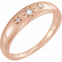 14K Rose .05 CTW Diamond Starburst Ring - 123182602P