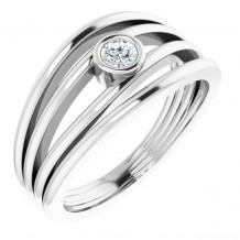 14K White 1/8 CTW Diamond Ring - 122857600P