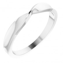 Platinum 3 mm Stackable Twist Ring - 51734104P