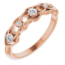 14K Rose 1/5 CTW Diamond Stackable Ring - 124162602P