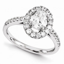 Quality Gold 14k White Gold Diamond Engagement Ring