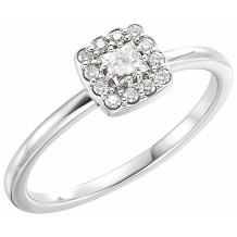 14K White 1/4 CTW Diamond Stackable Ring - 122811600P
