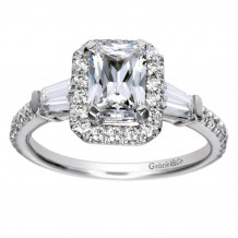 Gabriel & Co. 14k White Gold Contemporary Halo Engagement Ring - ER8354W44JJ