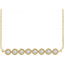 14K Yellow 1/5 CTW Diamond Bar 16-18 Necklace - 65261560001P