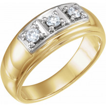 14K Yellow & White 1/3 CTW Diamond Ring - 60693209272P