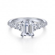Gabriel & Co. 14k White Gold Contemporary Straight Engagement Ring - ER11757E6W44JJ
