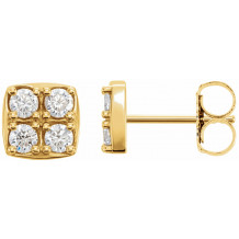 14K Yellow 1/2 CTW Diamond Earrings - 862866001P