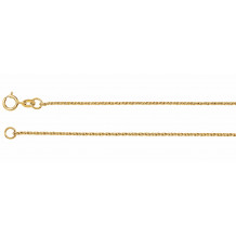 14K Yellow 1 mm Twisted Wheat 7 Chain - CH519242103P