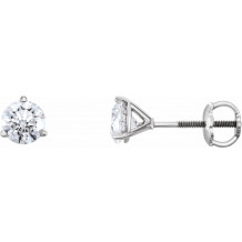 14K White 1/5 CTW Diamond Earrings - 6623460077P