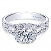 Gabriel & Co. 14k White Gold Contemporary Halo Engagement Ring - ER8605W44JJ