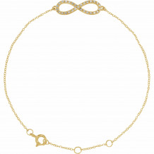 14K Yellow 1/6 CTW Diamond Infinity-Inspired 8 Bracelet - 65108760000P