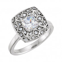 Stuller 14k White Gold Square Diamond Semi-mounting Engagement Ring