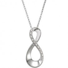 14K White .05 CTW Diamond Infinity-Inspired 18 Necklace - 68975100P