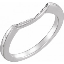 14K White Matching Band for 5.8 mm Round Ring - 12649205668P