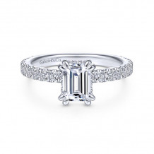 Gabriel & Co. 14k White Gold Contemporary Straight Engagement Ring - ER14649E4W44JJ