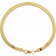 14K Yellow 3.8 mm Solid Flexible Herringbone Chain 7 Bracelet - CH5760771P