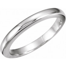 Platinum #13 Tapered Bombu00e9 Solstice Solitaireu00ae Matching Band for 1.5-2 CT - 50113212744P