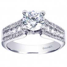Gabriel & Co. 14k White Gold Contemporary Straight Engagement Ring - ER3952W44JJ
