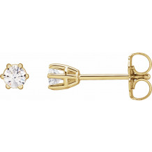 14K Yellow 3 mm SI2-SI3 1/5 CTW Diamond 6-Prong Wire Basket Earrings - 292366097P