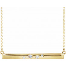 14K Yellow 1/10 CTW Diamond Bar 16-18 Necklace - 65243760000P
