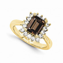Quality Gold 14K Yellow Gold AAA Diamond Semi-Mount Gemstone Ring