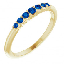 14K Yellow Blue Sapphire Stackable Ring - 72022615P