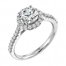 Goldman 14k White Gold 0.32ct Diamond Semi-Mount Engagement Ring